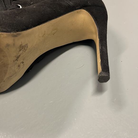 Lace Up Black Heels Size 7.5 - Picture 4 of 6